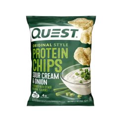 【2023 Flash Sale + Free Shipping】Quest 1.1 Ounce Nutrition Sour Cream & Onion High Protein Protein Chips - Pack of 12