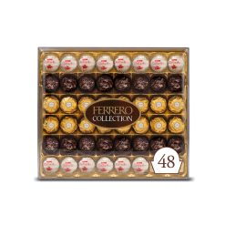 【2023 Valentine's Day Deals + Free Shipping】Ferrero Rocher 18.2 oz 48 Count Fine Hazelnut Milk Chocolates