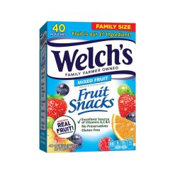 【2023 Flash Sales + Free Shipping】Welch's 0.9 oz Mixed Fruit Gluten Free Fruit Snacks - Individual Single Serve Bags 40 Count (Pack of 1)